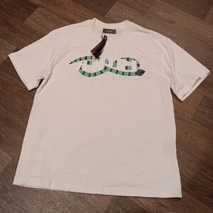 AMIRI White Tee with Multicolor Graphic Sz M